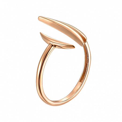 Raudonojo aukso atviras žiedas