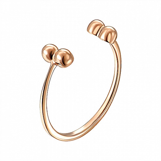 Raudonojo aukso atviras žiedas