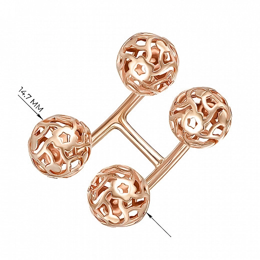 Raudonojo aukso atviras žiedas