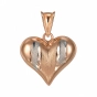 Pakabukas širdelė su kombinuotu auksu