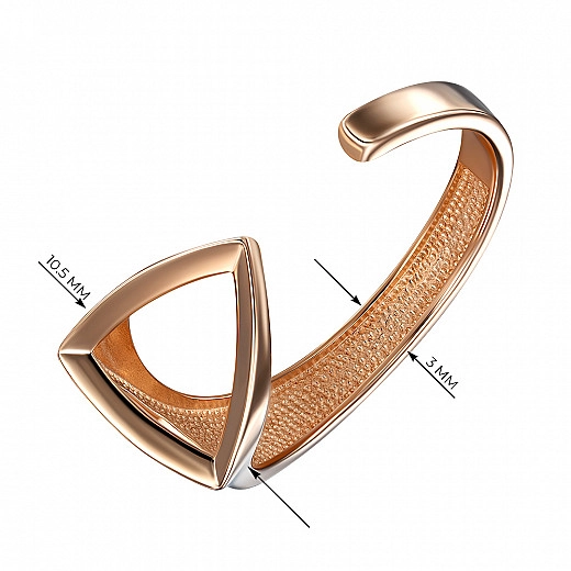 Raudonojo aukso atviras žiedas