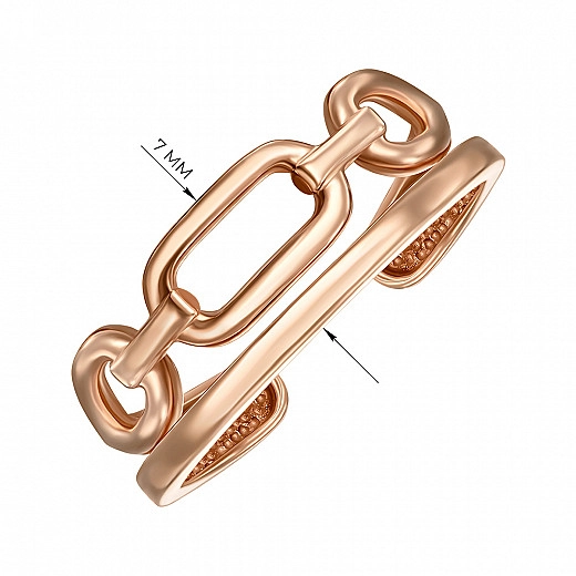 Raudonojo aukso falangos žiedas