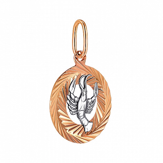 Auksinis pakabukas - zodiako ženklas Vėžys