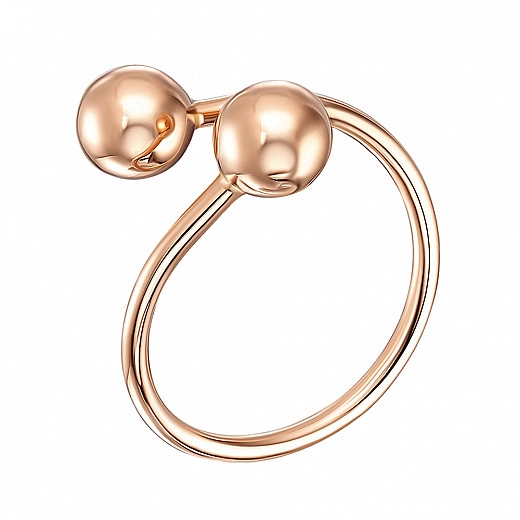 Raudonojo aukso atviras žiedas