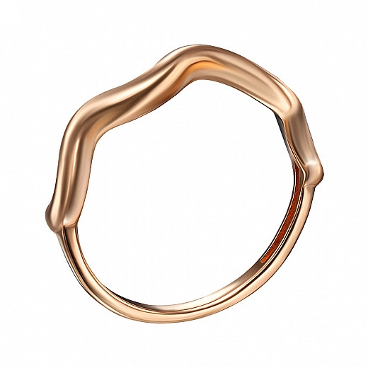 Raudono aukso žiedas „Bangos“