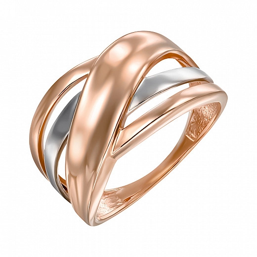 Auksinis žiedas kombinuotos spalvos