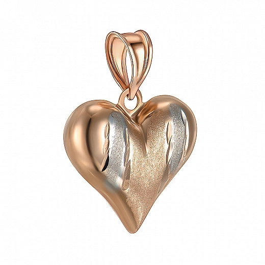 Pakabukas širdelė su kombinuotu auksu