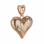 Pakabukas širdelė su kombinuotu auksu