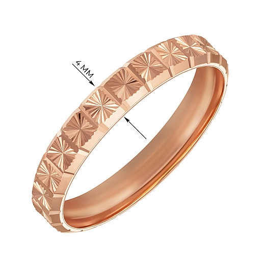 Auksinis vestuvinis žiedas su fasetu