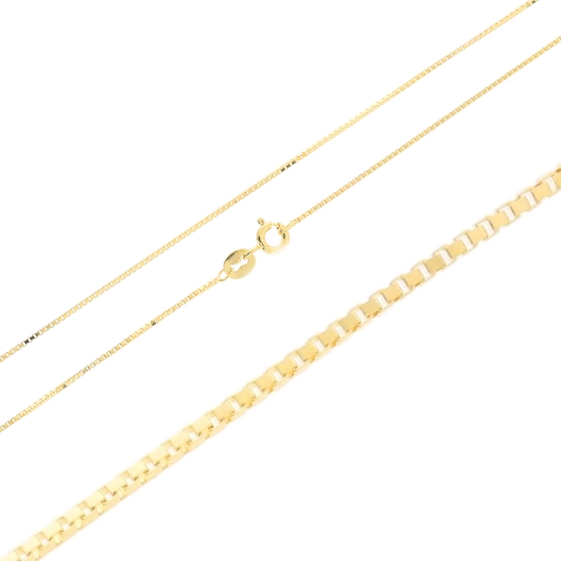 Elegantiška moteriška pilnavidurė geltono aukso Venetian grandinėlė 585