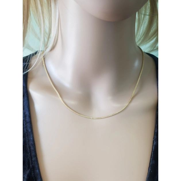 Elegantiška moteriška geltono aukso Foxtail pynimo grandinėlė 585