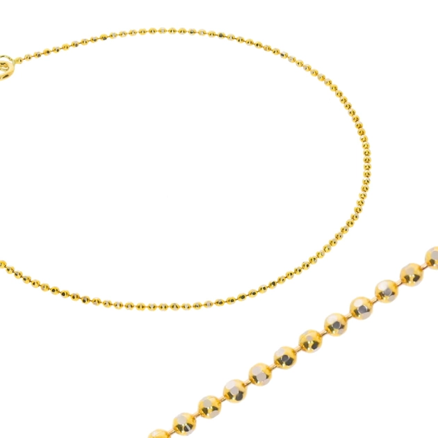 Elegantiška moteriška geltono aukso Bead pynimo apyrankė 585