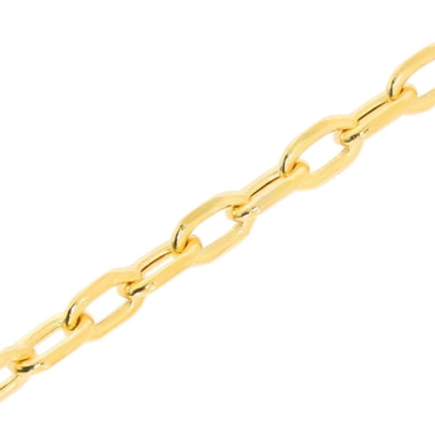 Vyriška tuščiavidurė geltono aukso Marina pynimo grandinėlė 585