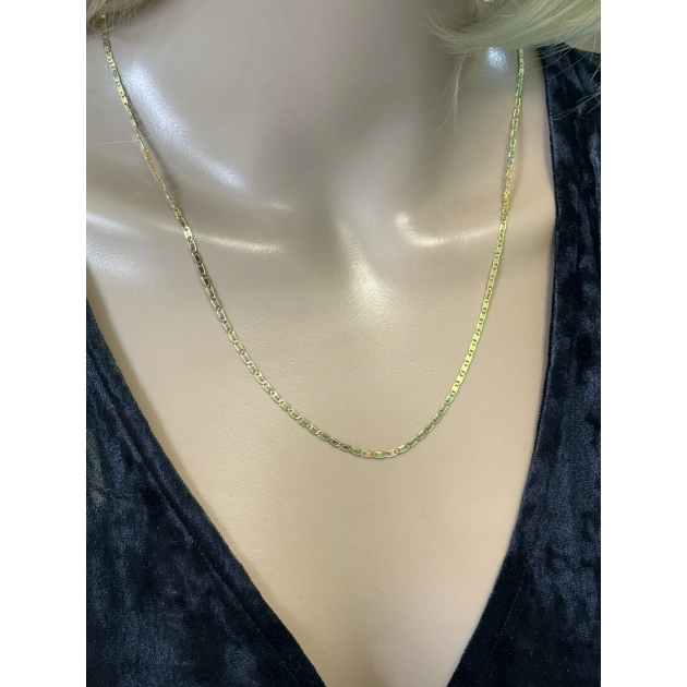 Elegantiška moteriška pilnavidurė geltono aukso grandinėlė Marina pynimo 585