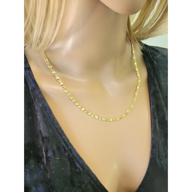 Elegantiška moteriška geltono aukso tuščiavidurė Marina grandinėlė 585