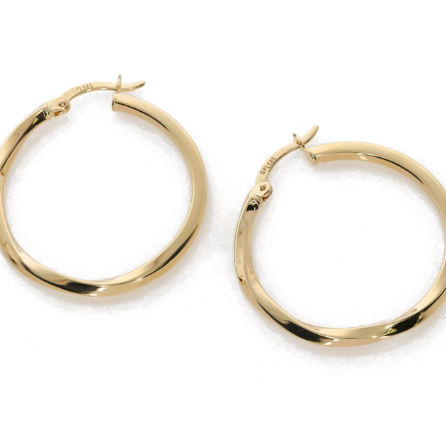 Elegantiški moteriški geltono aukso kolibrių auskarai 585