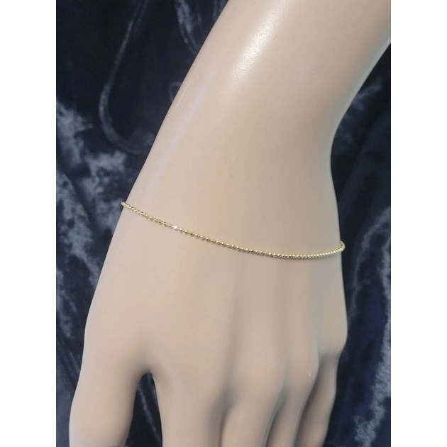 Elegantiška moteriška geltono aukso Bead pynimo apyrankė 585