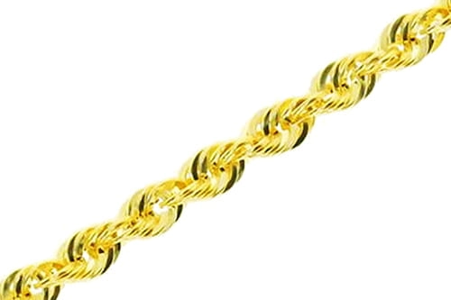 Elegantiška moteriška tuščiavidurė geltono aukso Rope pynimo apyrankė 585