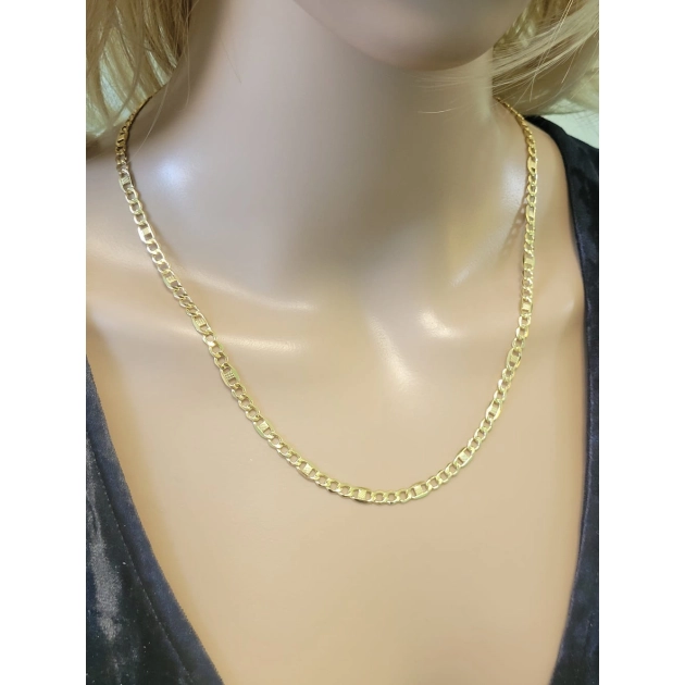 Elegantiška moteriška geltono aukso tuščiavidurė Marina grandinėlė 585