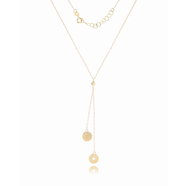 Moteriškas geltono aukso vėrinys su pakabukais 585