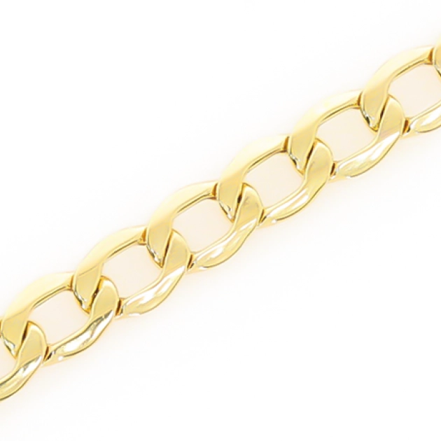 Vyriška geltono aukso tuščiavidurė Curb pynimo grandinėlė 585