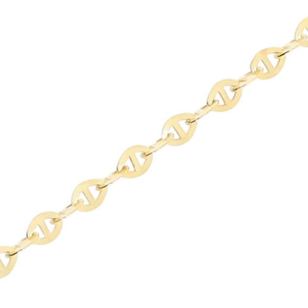 Elegantiška moteriška geltono aukso tuščiavidurė Marina grandinėlė 585