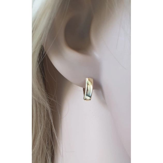 Elegantiški moteriški geltono aukso auskarai 585