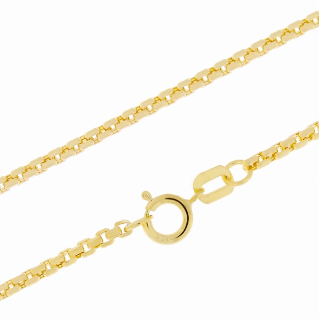 Vyriška tuščiavidurė geltono aukso grandinėlė 585