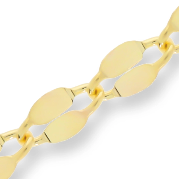 Elegantiška moteriška tuščiavidurė geltono aukso grandinėlė 585