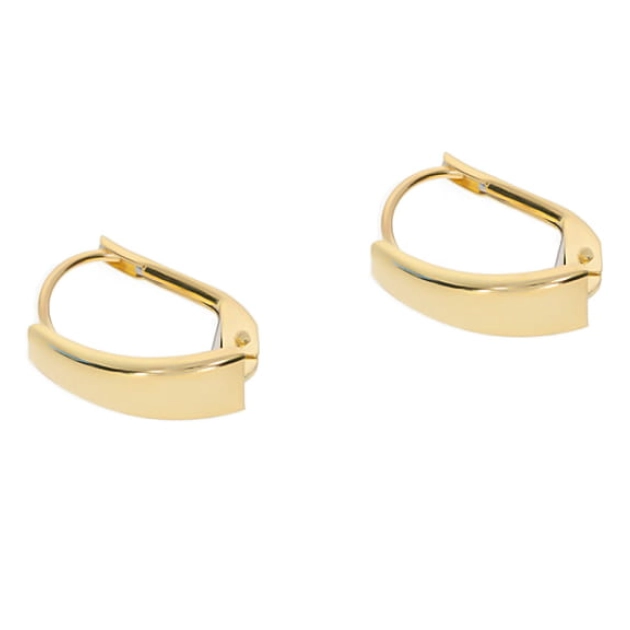 Elegantiški moteriški geltono aukso auskarai lankeliai 585