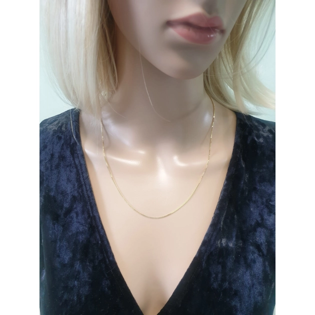 Elegantiška moteriška geltono aukso pilnavidurė Venetian grandinėlė 585