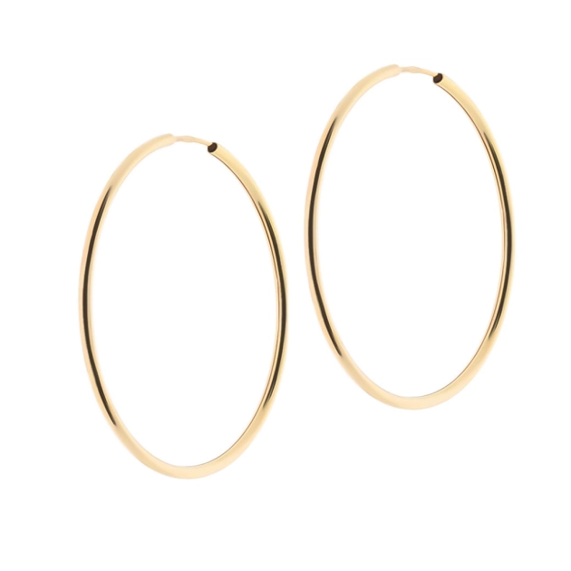 Elegantiški moteriški geltono aukso auskarai lankeliai 585