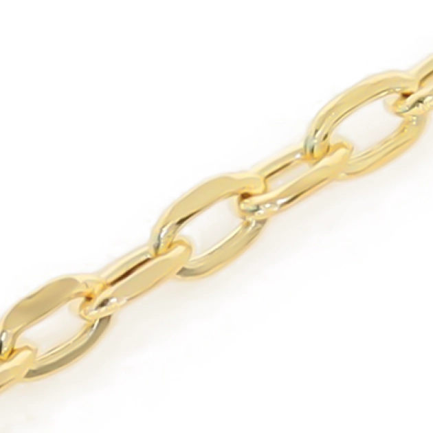 Vyriška tuščiavidurė geltono aukso Marina pynimo grandinėlė 585