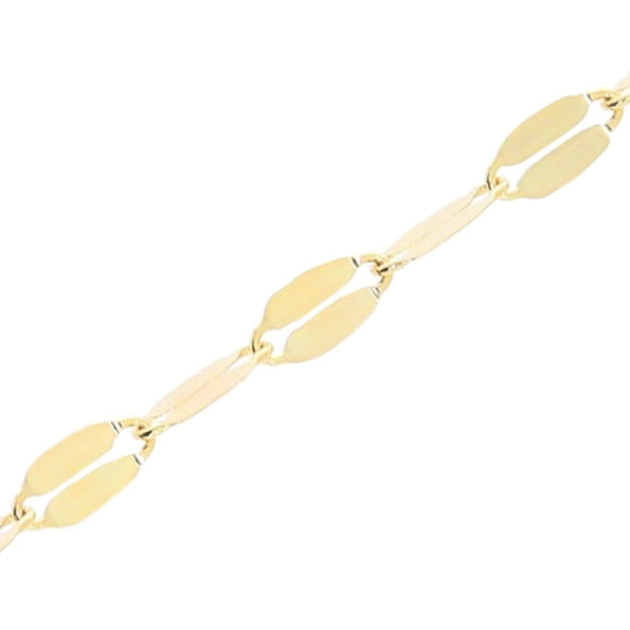 Elegantiška moteriška tuščiavidurė geltono aukso grandinėlė 585