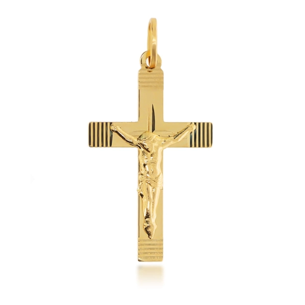 Religinis geltono aukso pakabukas su Jėzaus atvaizdu 585