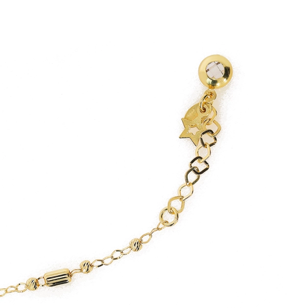 Elegantiška moteriška geltono aukso apyrankė su burbuliukais 585