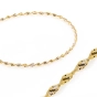 Elegantiška moteriška Rope pynimo apyrankė iš dviejų spalvų aukso 585