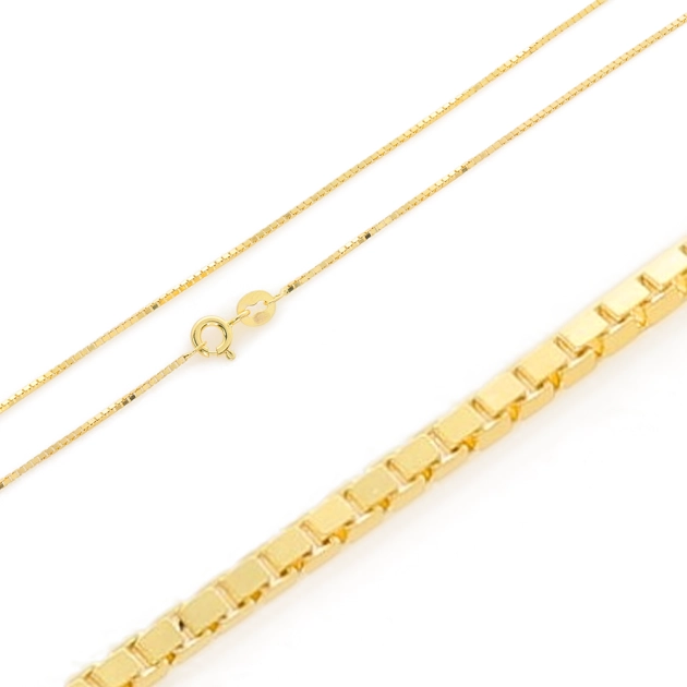 Elegantiška moteriška geltono aukso pilnavidurė Venetian grandinėlė 585