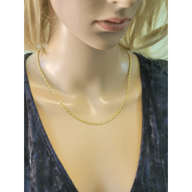 Vyriška tuščiavidurė geltono aukso grandinėlė Marina pynimo 585