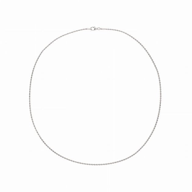 Elegantiška moteriška balto aukso tuščiavidurė grandinėlė 585