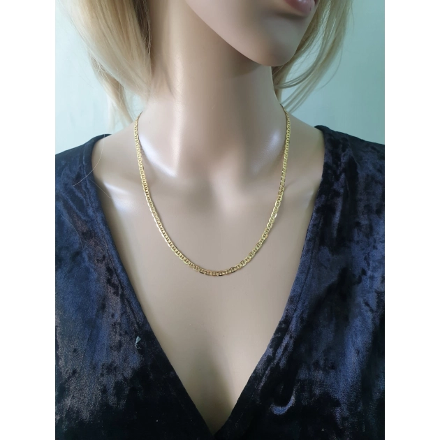 Vyriška pilnavidurė geltono aukso Marina pynimo grandinėlė 585