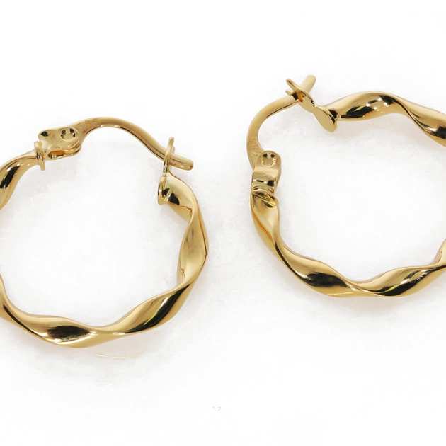 Elegantiški moteriški geltono aukso koljė auskarai 585