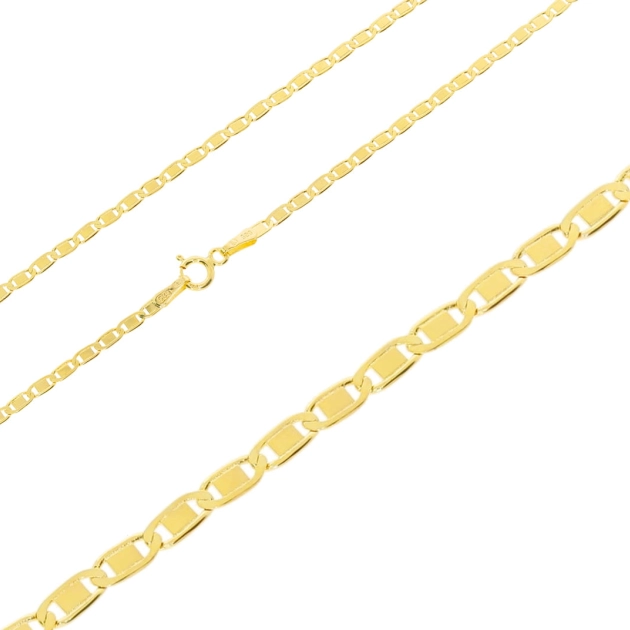 Elegantiška moteriška pilnavidurė geltono aukso grandinėlė Marina pynimo 585