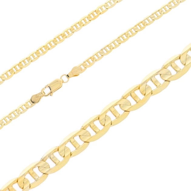 Vyriška pilnavidurė geltono aukso Marina pynimo grandinėlė 585