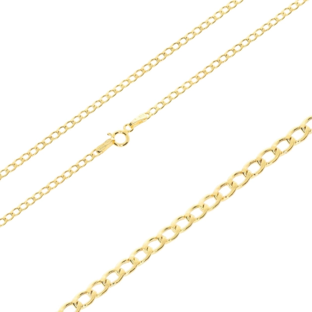 Elegantiška moteriška geltono aukso Curb pynimo grandinėlė 585