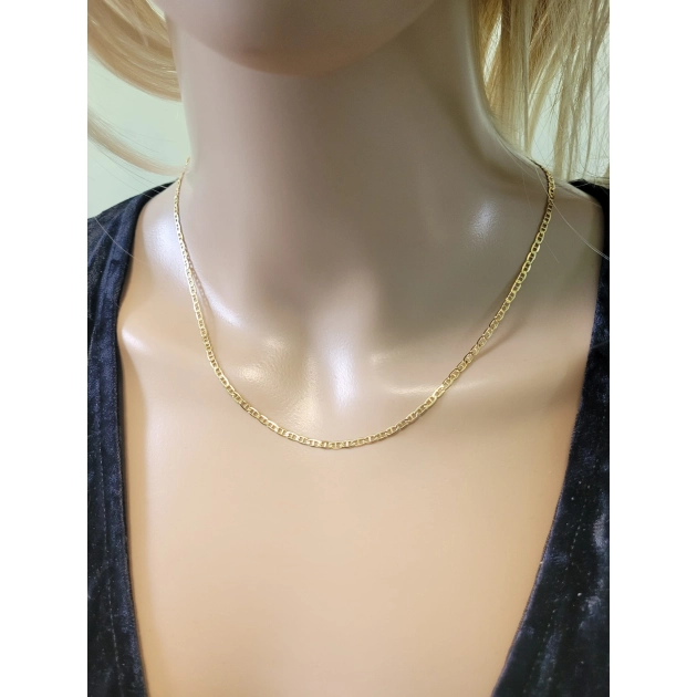 Elegantiška moteriška geltono aukso tuščiavidurė Marina grandinėlė 585