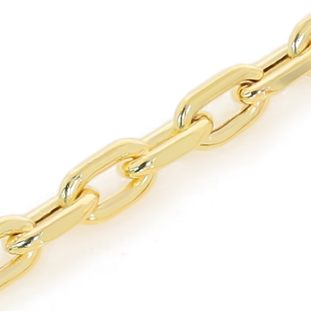 Vyriška tuščiavidurė geltono aukso Marina pynimo grandinėlė 585