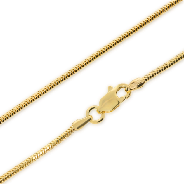 Elegantiška moteriška pilnavidurė geltono aukso Snake pynimo grandinėlė 585