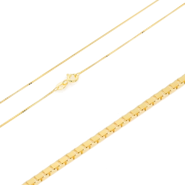 Elegantiška moteriška pilnavidurė geltono aukso Venetian grandinėlė 585