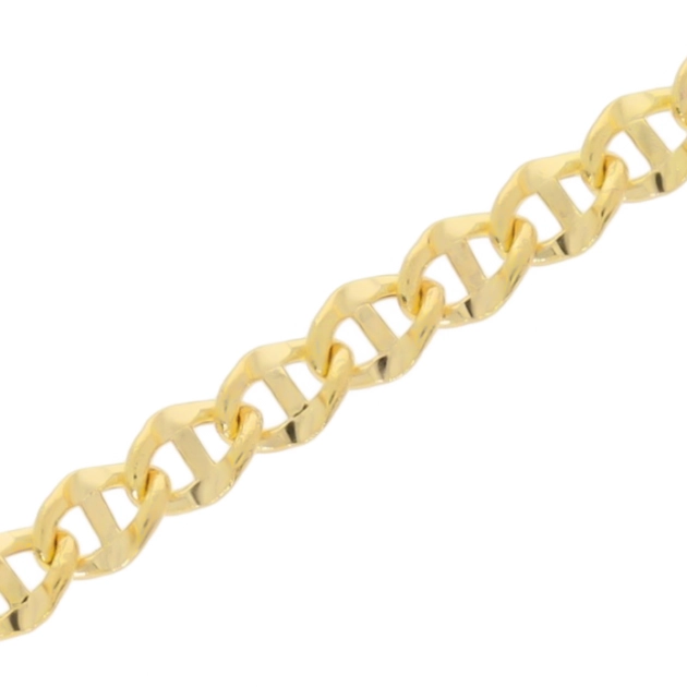 Moteriška tuščiavidurė geltono aukso Marina pynimo grandinėlė 585